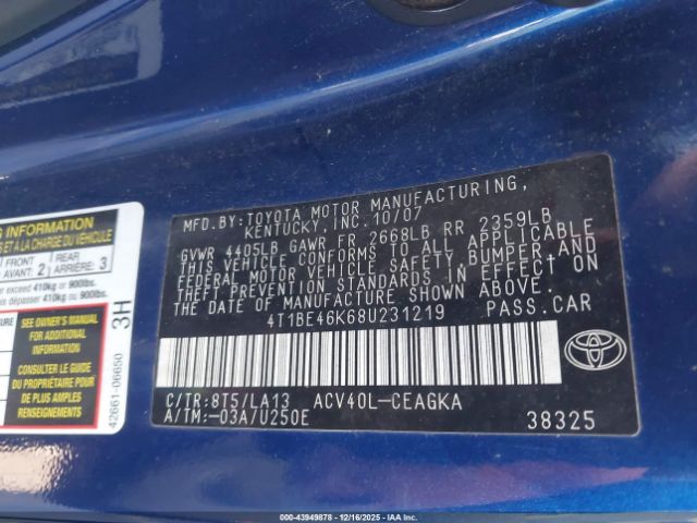 Toyota Camry Xle Image 7