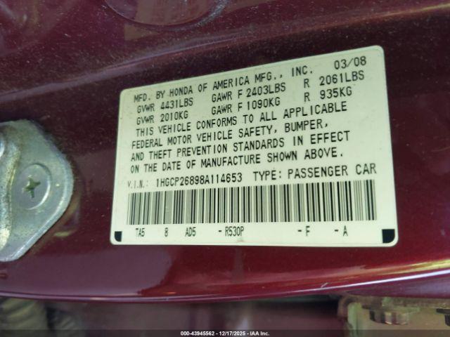 Honda Accord 2.4 Ex-l Image 10