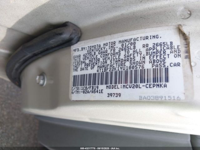 Toyota Camry Le V6 Image 9